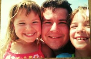 Olde Skool selfie, taken with a 35mm camera. When I want to kill one of them, it's days like this one that keep them alive. Taken on Holly Beach, summer of 2007.