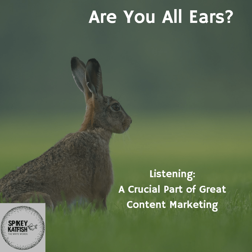 You need to be all ears to listen and create great content marketing content.